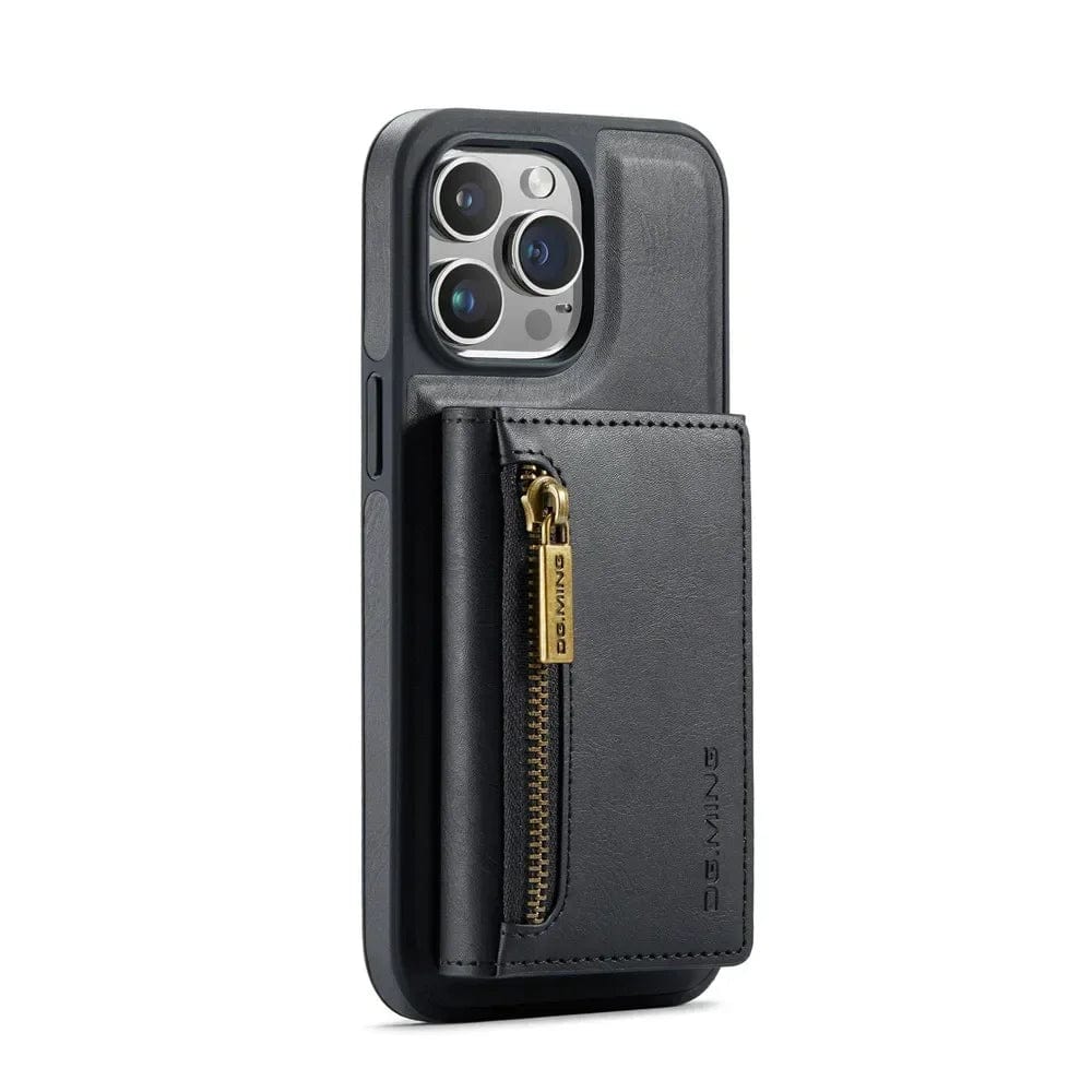 BowLift | RFID iPhone Wallet Case | Removable Magnetic Leather Car Mount Shockproof Case