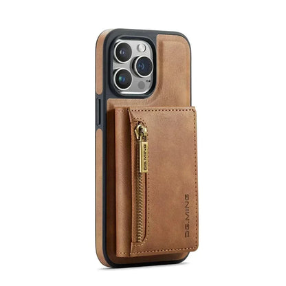 BowLift | RFID iPhone Wallet Case | Removable Magnetic Leather Car Mount Shockproof Case