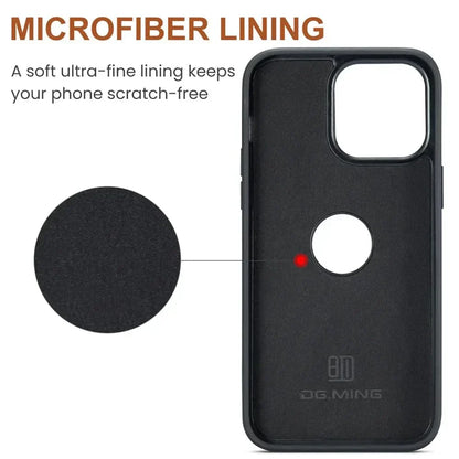 BowLift | RFID iPhone Wallet Case | Removable Magnetic Leather Car Mount Shockproof Case