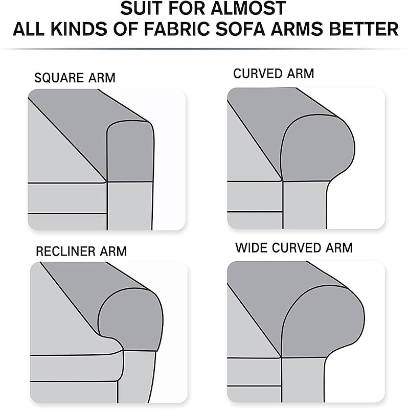 BowLift | Stretch Armrest Covers – Spandex Covers for Chairs & Armchairs, Set of 2, Bordeaux