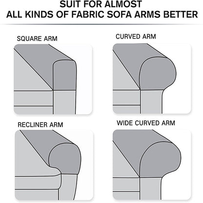 BowLift | Stretch Armrest Covers – Spandex Covers for Chairs & Armchairs, Set of 2, Bordeaux