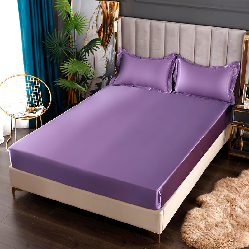 Skanto Silk Satin Elastic Fitted Sheet with FREE* Silk Satin Pillowcase Skanto