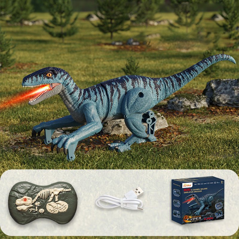 Skanto | Roarbot RC Dino – Remote Controlled Dinosaur with Light, Sound, and Mist Effects – Realistic Walking and Roaring Fun