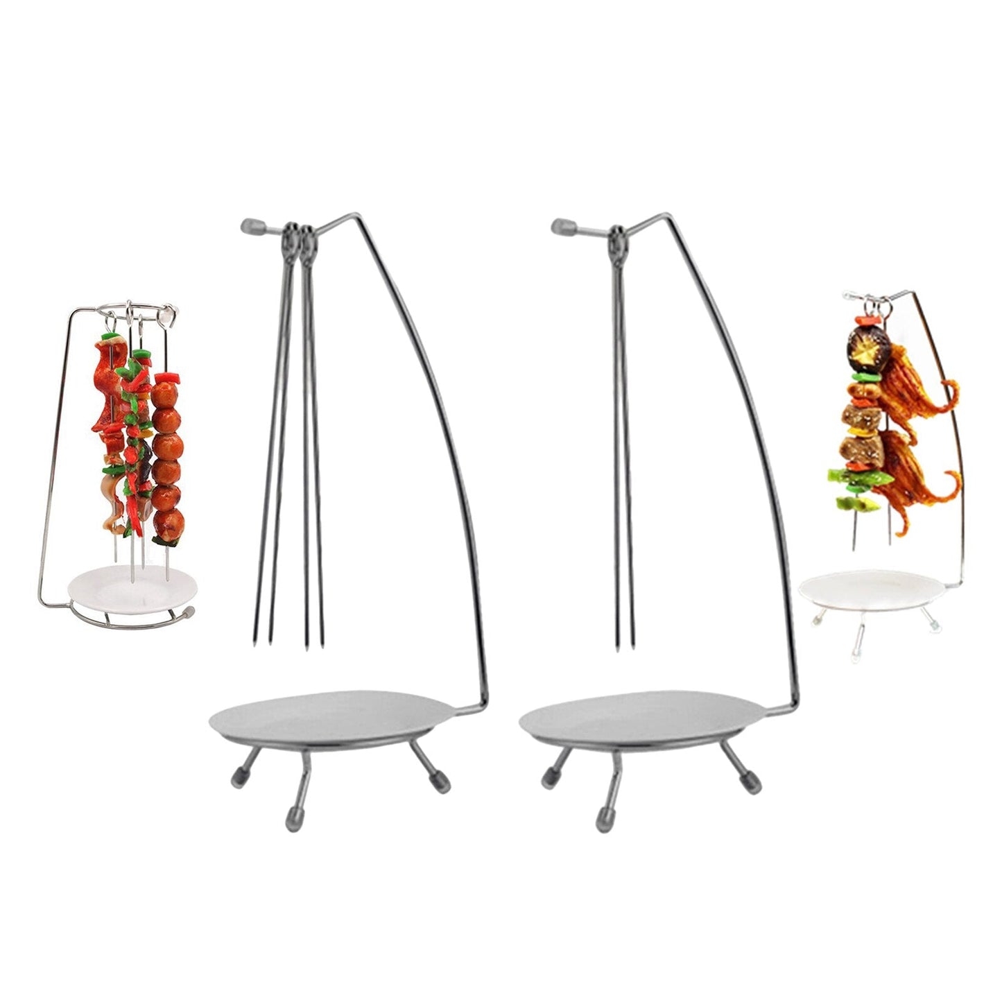 Roaster Rack Camping Cookware Vertical BBQ Skewer Barbecue Tools | Bowlift