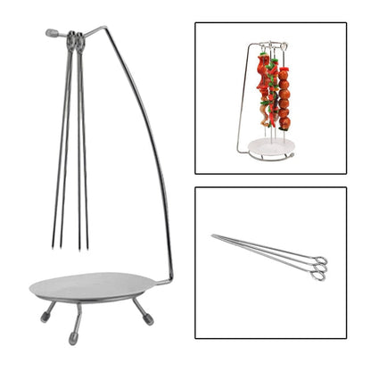 Roaster Rack Camping Cookware Vertical BBQ Skewer Barbecue Tools | Bowlift