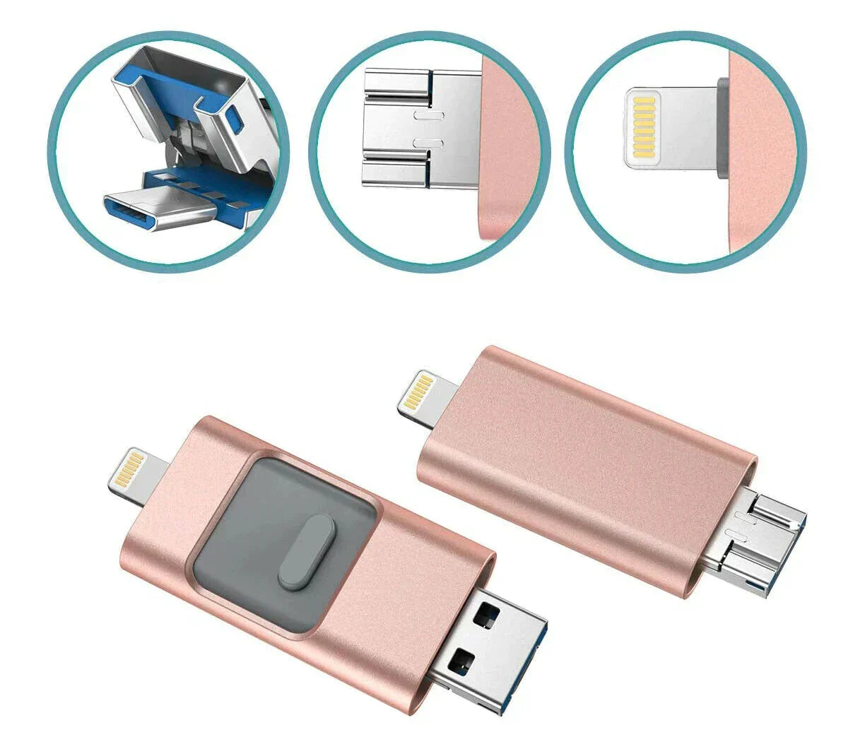 Skanto | DataFlex 4-in-1 Flash Drive – USB Storage for Phone, Tablet, and PC