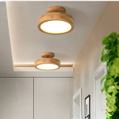 BowLift | Round Wooden Scandinavian Ceiling Lamp - NordicLuxe