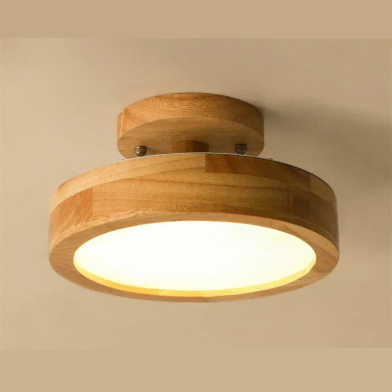 BowLift | Round Wooden Scandinavian Ceiling Lamp - NordicLuxe