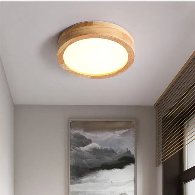 BowLift | Round Wooden Scandinavian Ceiling Lamp - NordicLuxe