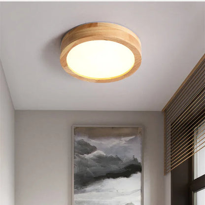 BowLift | Round Wooden Scandinavian Ceiling Lamp - NordicLuxe