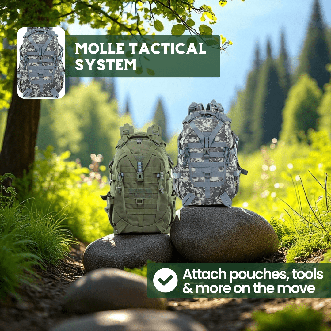 Skanto | ROVEX 40L - Tactical Backpack with MOLLE System & Water-Resistant Design