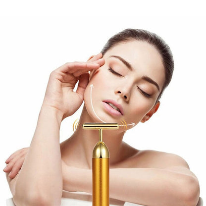 Brehn | Energy 24K Gold T Beauty Bar Face Roller Massager