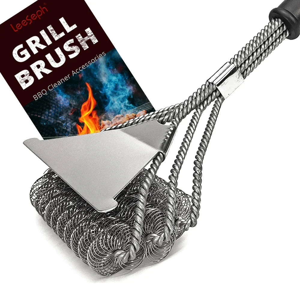 Rust Resistant Stainless Steel Bristle Free BBQ Grill Brush Cleaner | Bowlift
