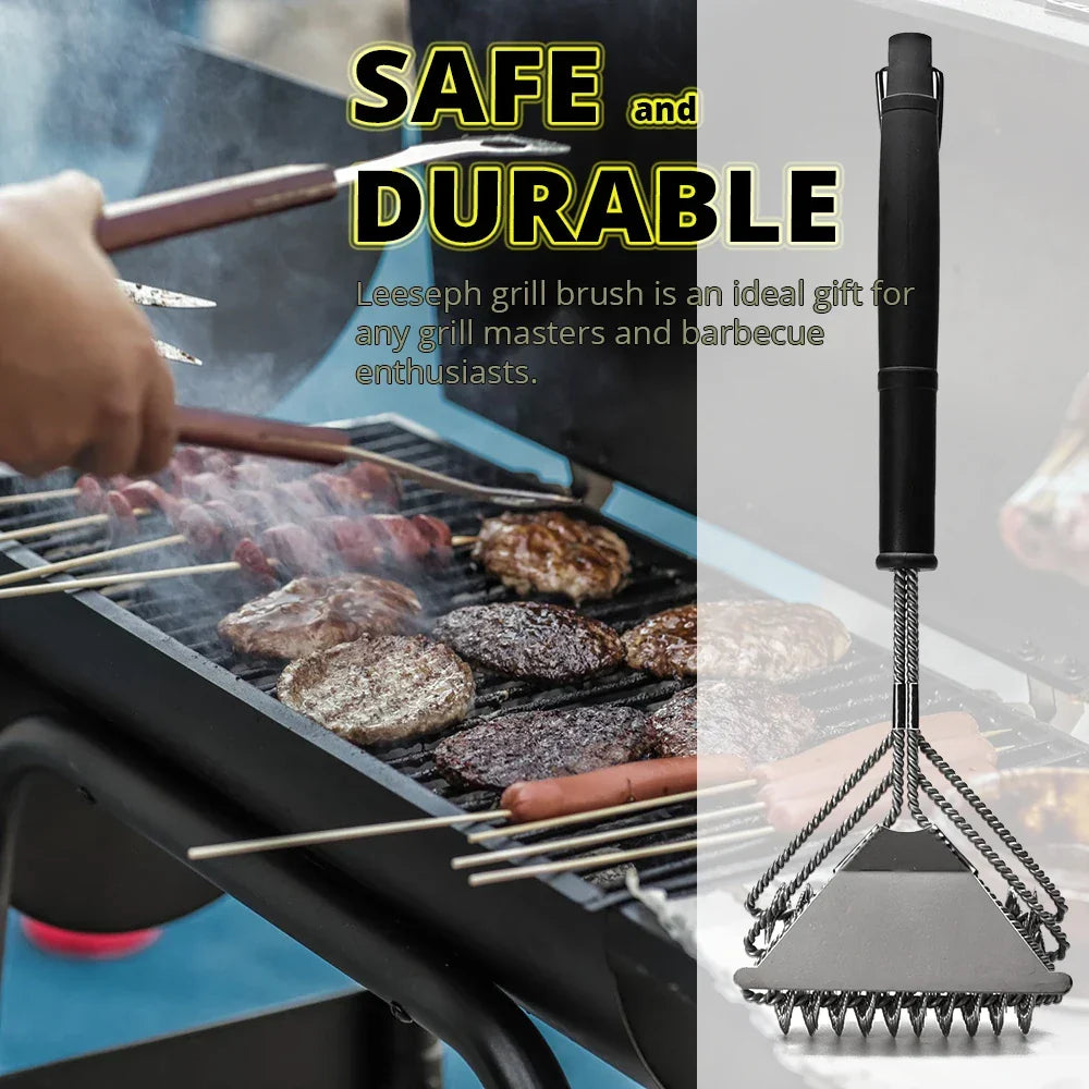 Rust Resistant Stainless Steel Bristle Free BBQ Grill Brush Cleaner | Bowlift