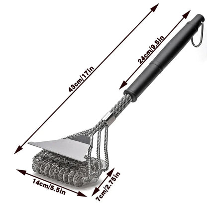 Rust-Resistant Stainless Steel Bristle-Free BBQ Grill Brush Cleaner | Skanto