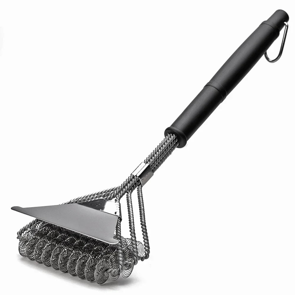 Rust Resistant Stainless Steel Bristle Free BBQ Grill Brush Cleaner | Bowlift