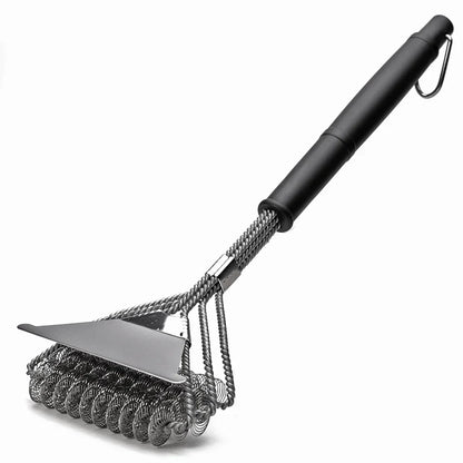 Rust Resistant Stainless Steel Bristle Free BBQ Grill Brush Cleaner | Bowlift