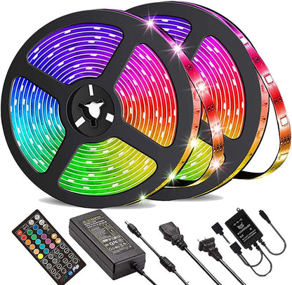 Skanto | LED Light Strip, 30 m, 15 m, Music Sync, Bluetooth, 5050, RGB Ambient Light with Remote Control