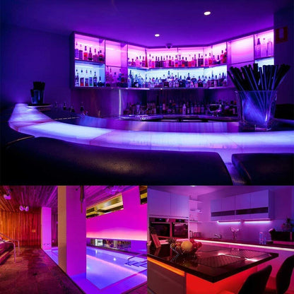 Skanto | LED Light Strip, 30 m, 15 m, Music Sync, Bluetooth, 5050, RGB Ambient Light with Remote Control