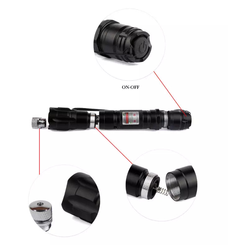BowLift | Laser Pointer Rechargeable Red Multipurpose Torch Set