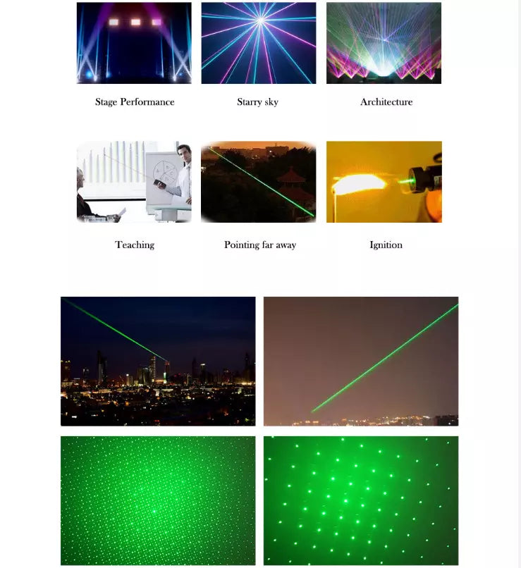 Skanto | Rechargeable Green Laser Pointer Long Range Flashlight