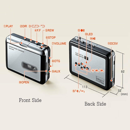 Skanto | Cassette to MP3 Converter - Save to USB Stick - Music Player