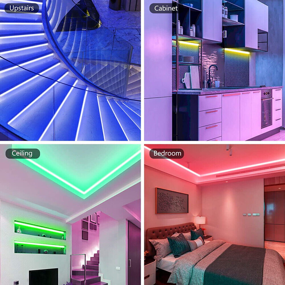 Skanto | LED Light Strip, 30 m, 15 m, Music Sync, Bluetooth, 5050, RGB Ambient Light with Remote Control