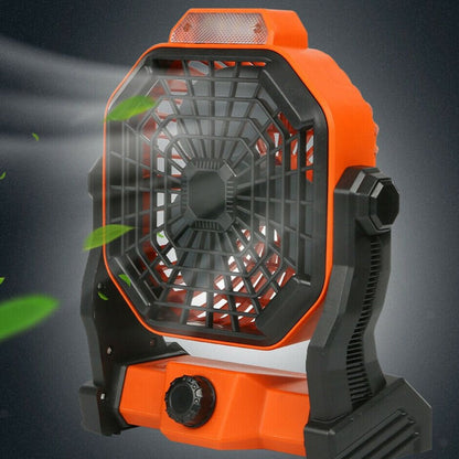 Portable Solar Powered Rechargeable Camping Tent Fan | Bowlift