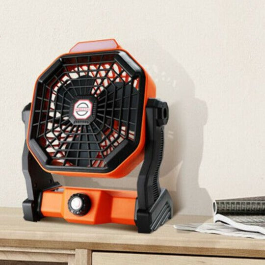 Portable Solar Powered Rechargeable Camping Tent Fan | Bowlift