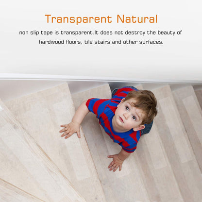BowLift | Clear Non-Slip Stair Tread Strips – Indoor Safety Grip Tape for Steps