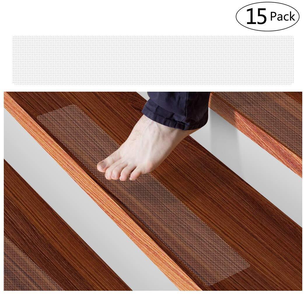 Stair Treads Non-Slip Strips for Indoors Clear Safety Anti Slip Step Grip Tape Bowlift
