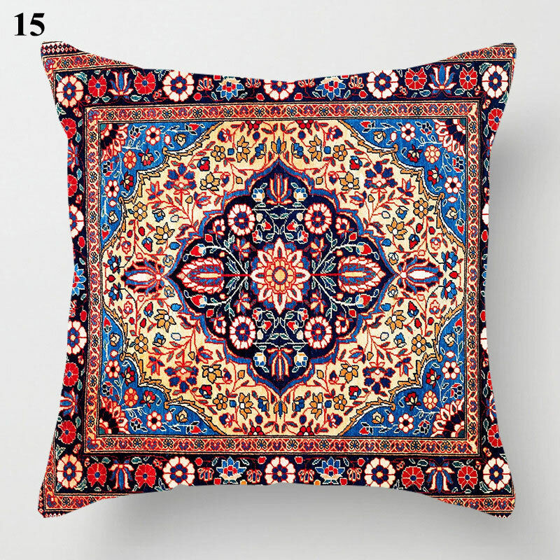 Ethnic Boho Mandala Print Throw Pillow Case Sofa Cushion Cover Home Decor Bowlift