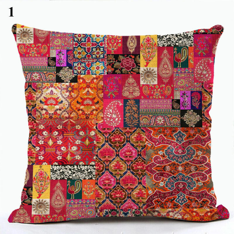 Ethnic Boho Mandala Print Throw Pillow Case Sofa Cushion Cover Home Decor Bowlift