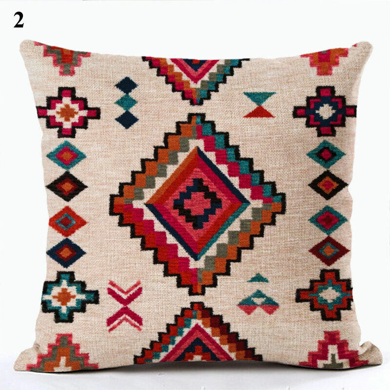Ethnic Boho Mandala Print Throw Pillow Case Sofa Cushion Cover Home Decor Bowlift