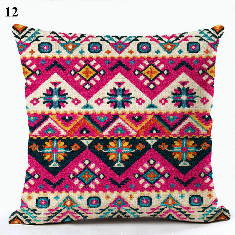 Ethnic Boho Mandala Print Throw Pillow Case Sofa Cushion Cover Home Decor Bowlift