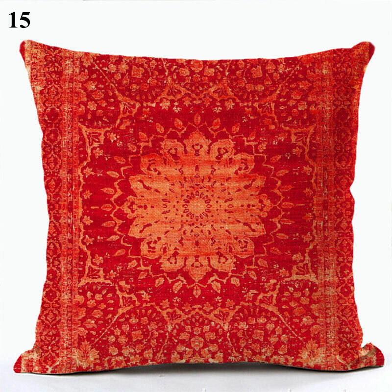 Ethnic Boho Mandala Print Throw Pillow Case Sofa Cushion Cover Home Decor Bowlift