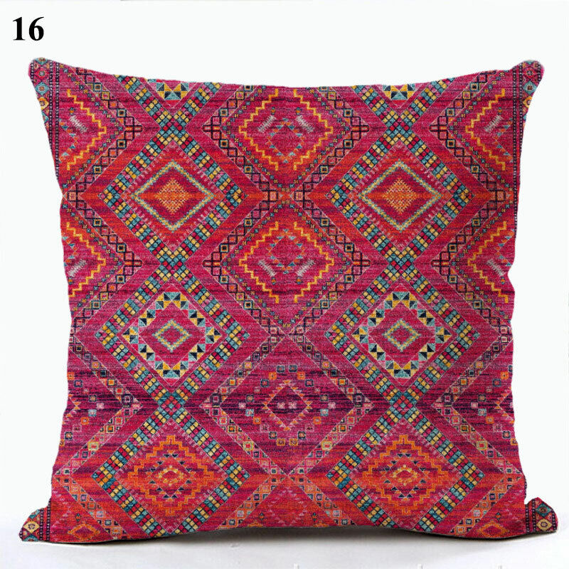 Ethnic Boho Mandala Print Throw Pillow Case Sofa Cushion Cover Home Decor Bowlift