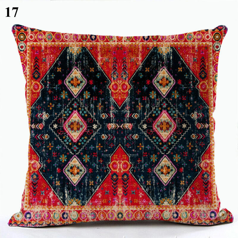 Ethnic Boho Mandala Print Throw Pillow Case Sofa Cushion Cover Home Decor Bowlift