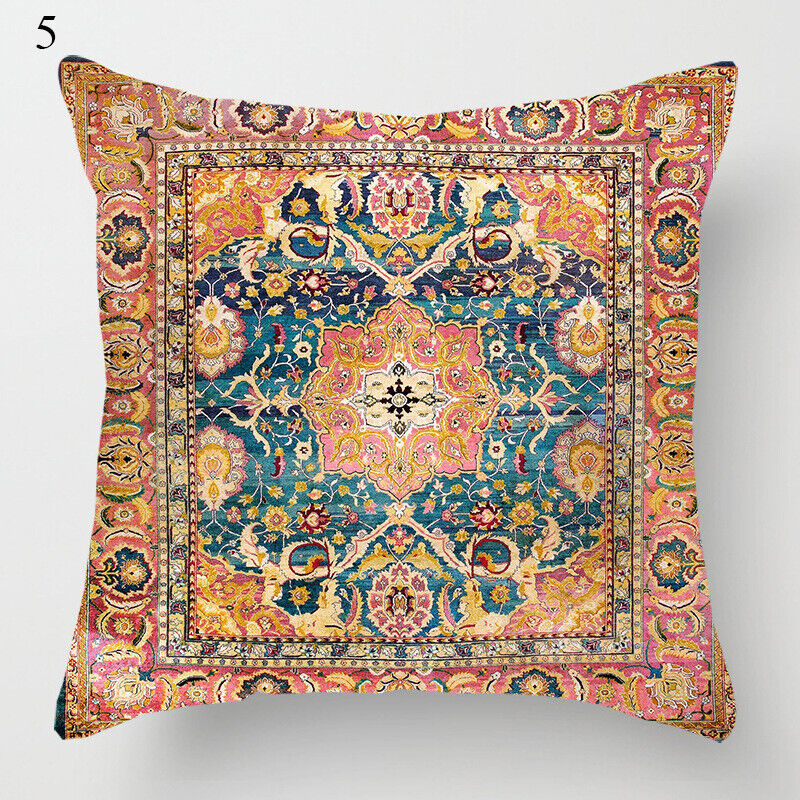 Ethnic Boho Mandala Print Throw Pillow Case Sofa Cushion Cover Home Decor Bowlift
