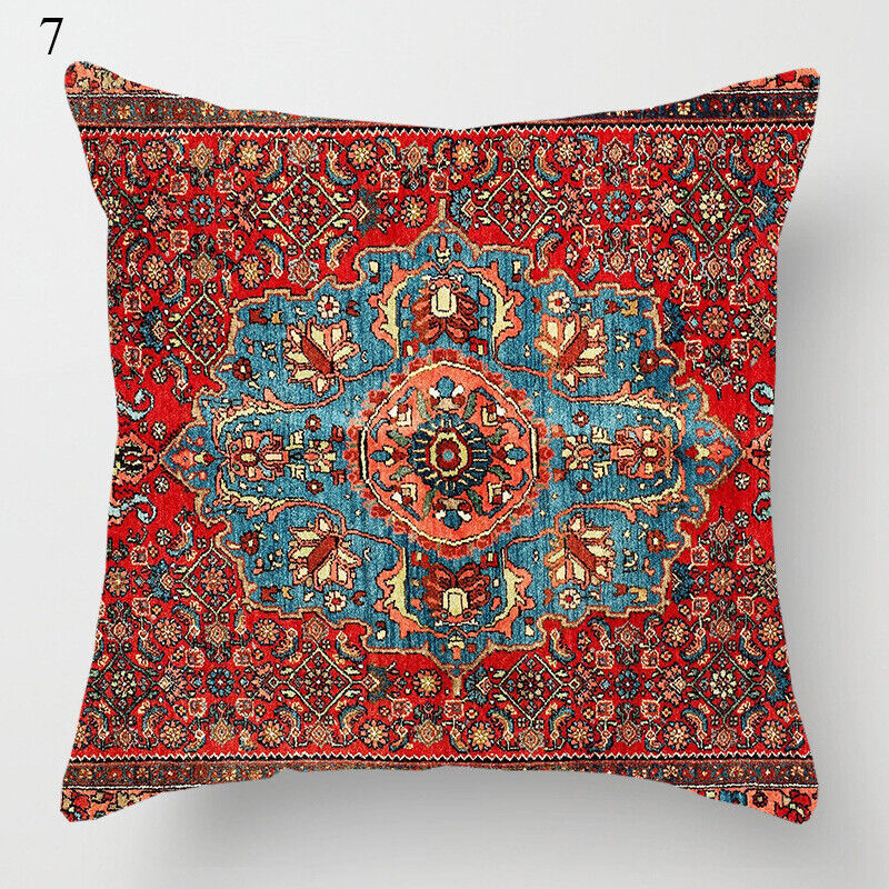 Ethnic Boho Mandala Print Throw Pillow Case Sofa Cushion Cover Home Decor Bowlift