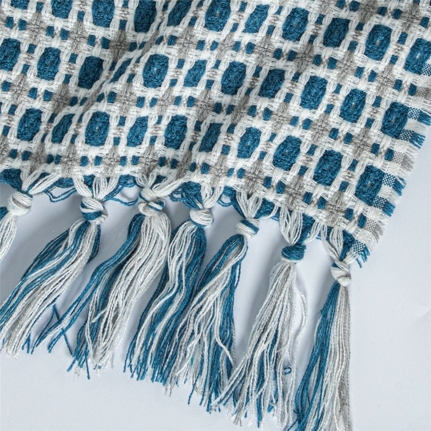 Boho Knit Blanket Throw Tassel Plaid Travel Throw Large Blankets For Sofa Bed Bowlift