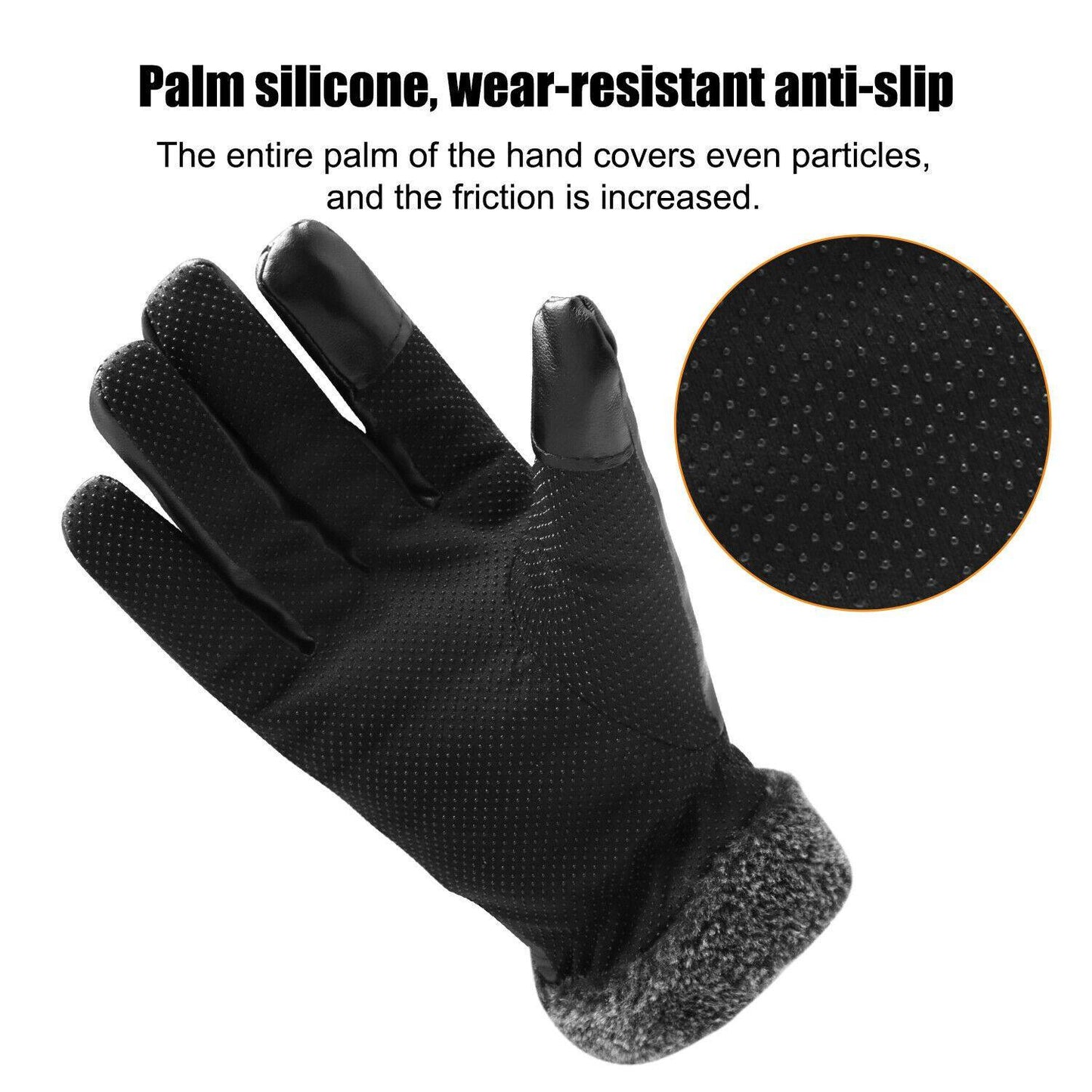 Skanto | -30℃ Waterproof, Warm Leather Ski Gloves for Winter | Touchscreen Compatible