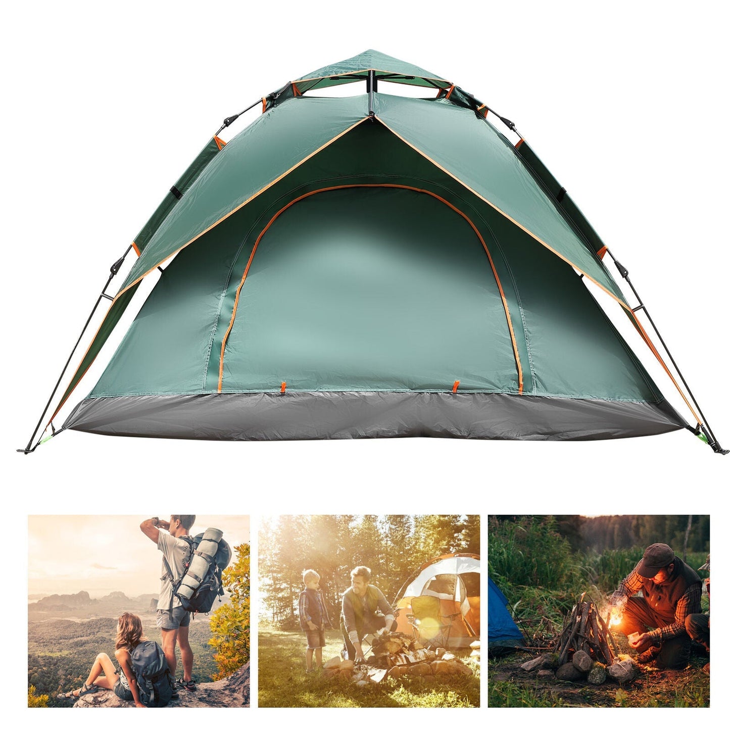 3 Seconds Instant Pop Up Tent - For Adventure & Travel Bowlift