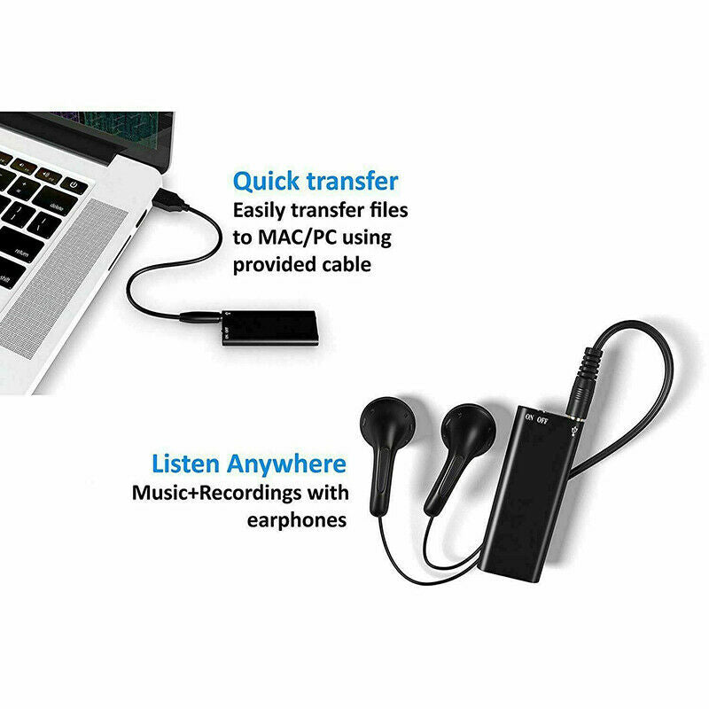 Skanto | Mini Voice Recorder – Mini Audio Recorder – Mini Recording Device – Smallest Hidden Audio Recorder