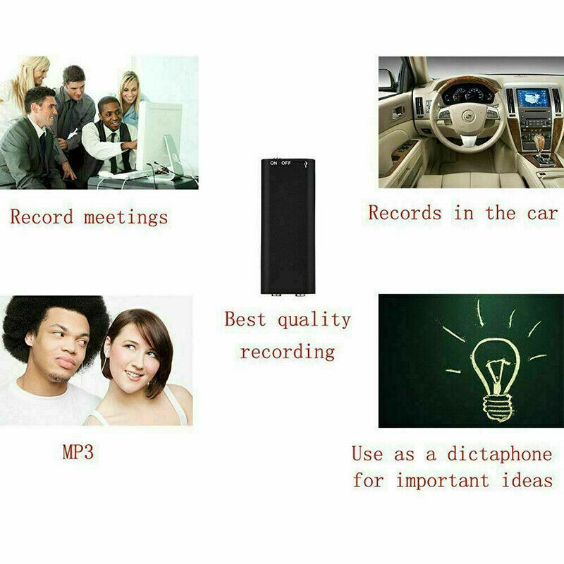 Sandsberg | Mini Voice Recorder | Covert Audio Recording | Black