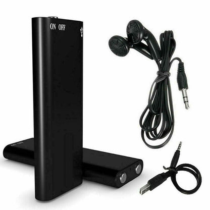 Sandsberg | Mini Voice Recorder | Covert Audio Recording | Black