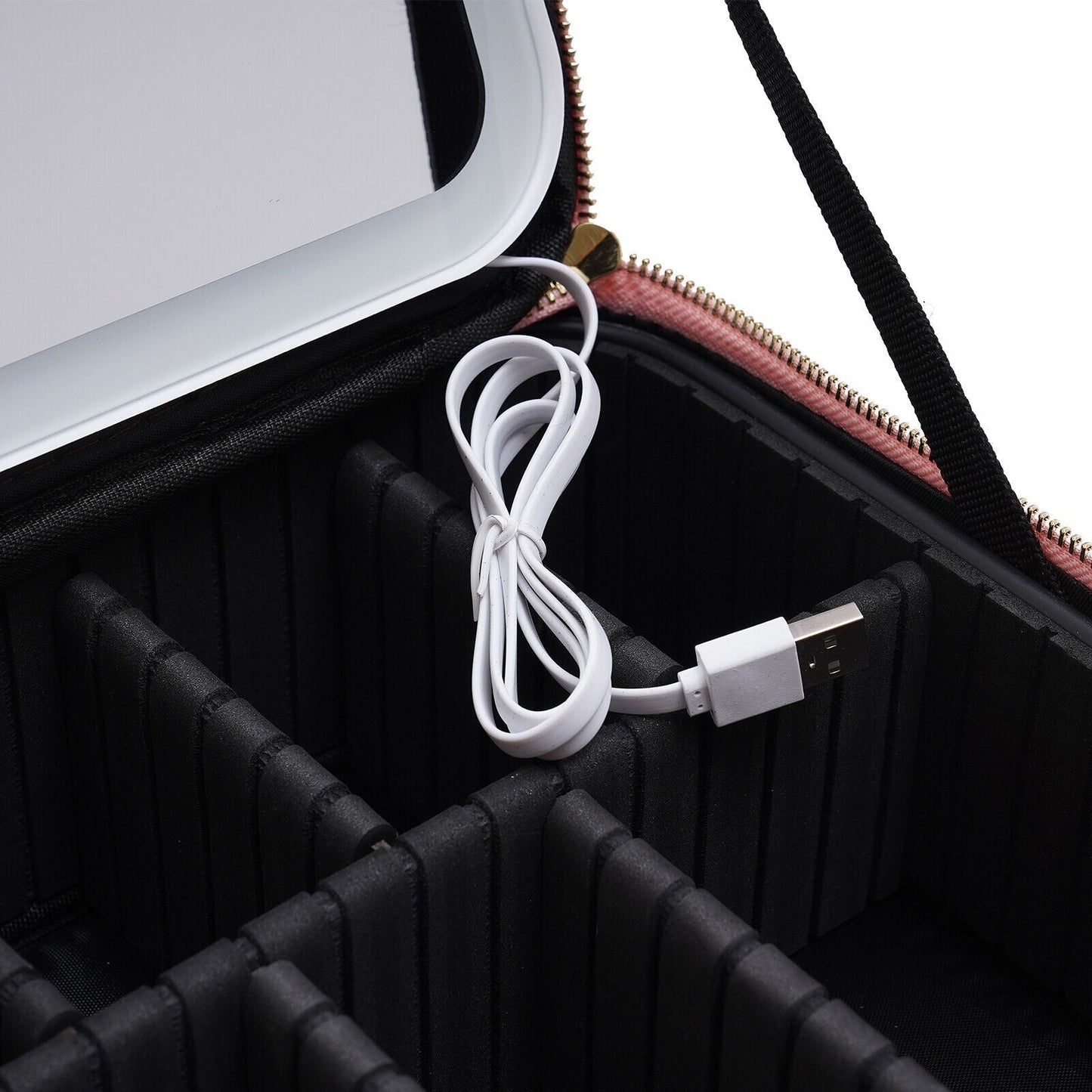 Skanto | Portable Travel Makeup Case with LED Mirror and Adjustable Light
