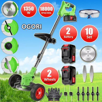 BowLift | Powerful Electric Battery Operated Cordless Weed Eater / Grass Trimmer