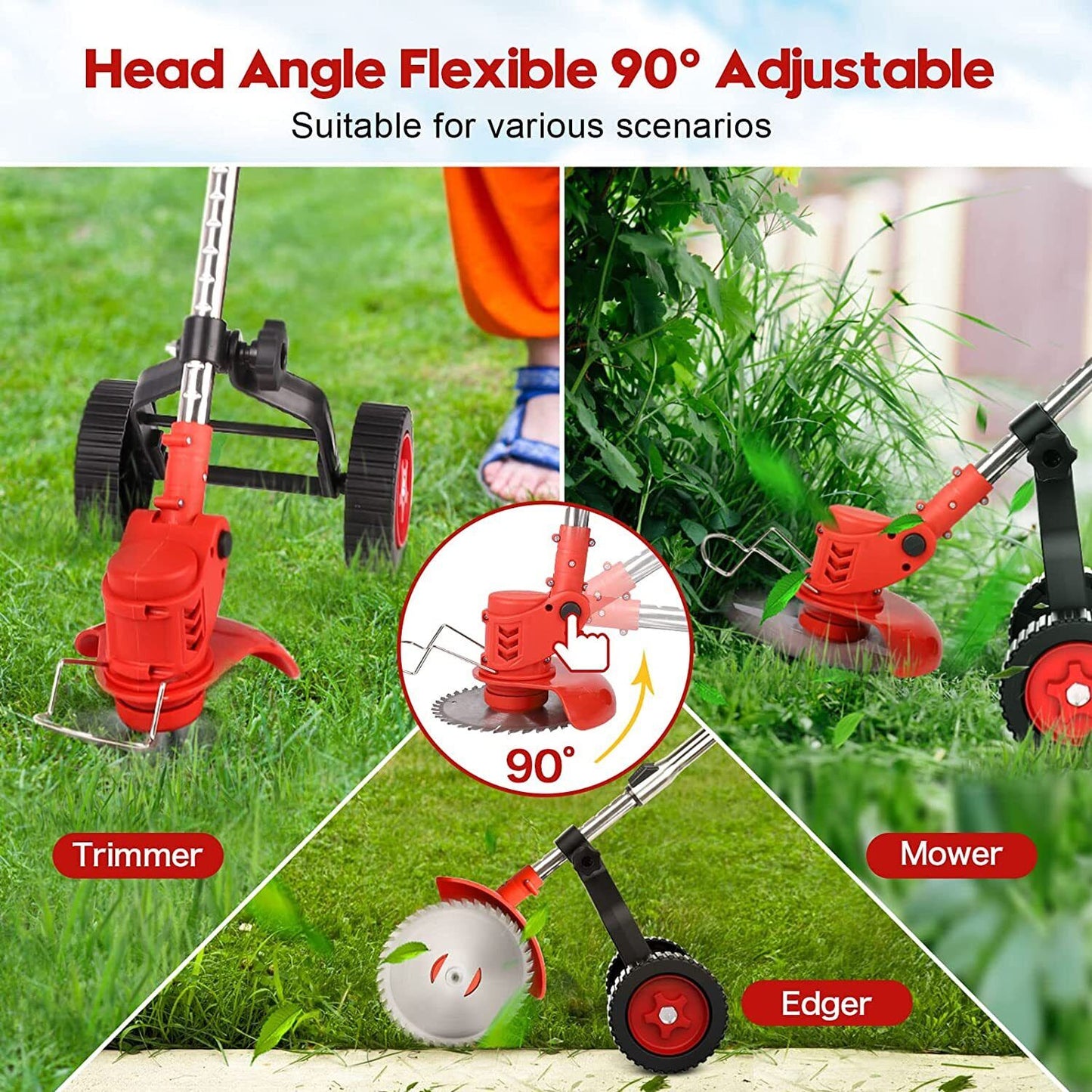 3-in-1 Wireless Turf Trimmer Bowlift