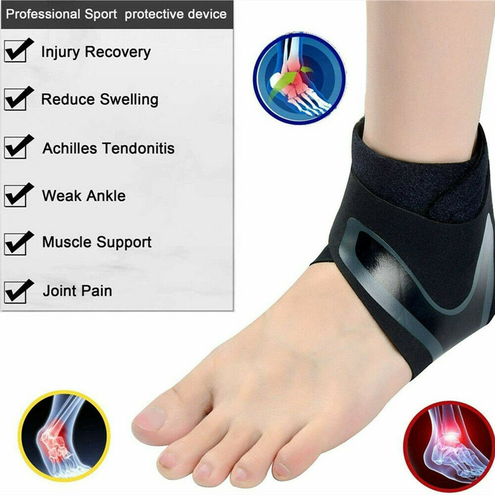Ankle brace for pain relief – adjustable for all foot and ankle sizes – suitable for wearing with shoes/socks – Wanduhru